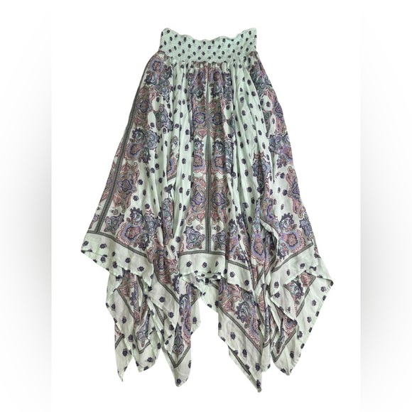FREE PEOPLE |  FLY AWAY Asymmetrical handkerchief midi Skirt - Picture 2 of 6
